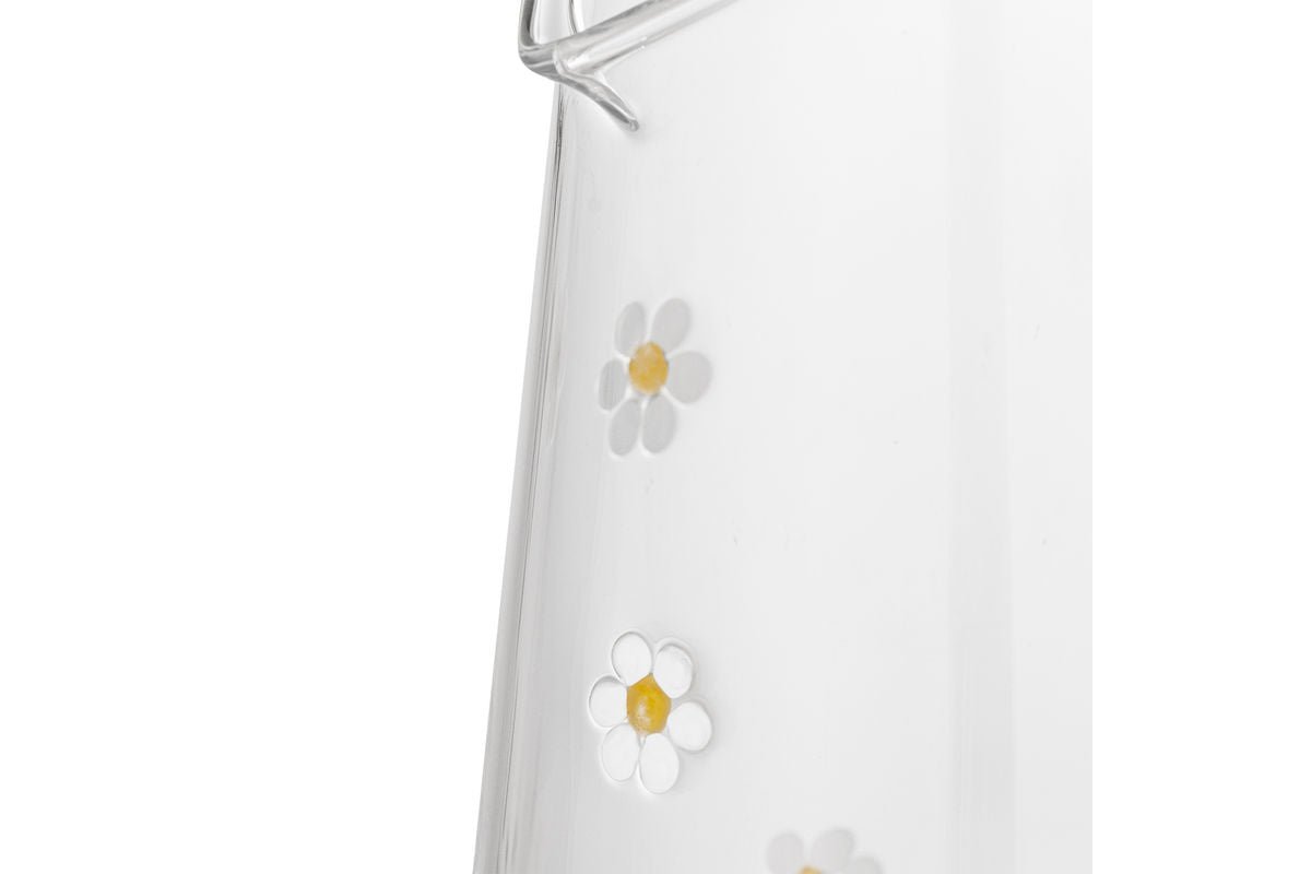 Krug Florae – číre sklo s ručne zdobenými kvetinovými motívmi