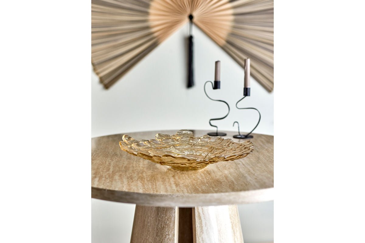 Miska Amiri – z prírodného skla s jemným vlnitým tvarom