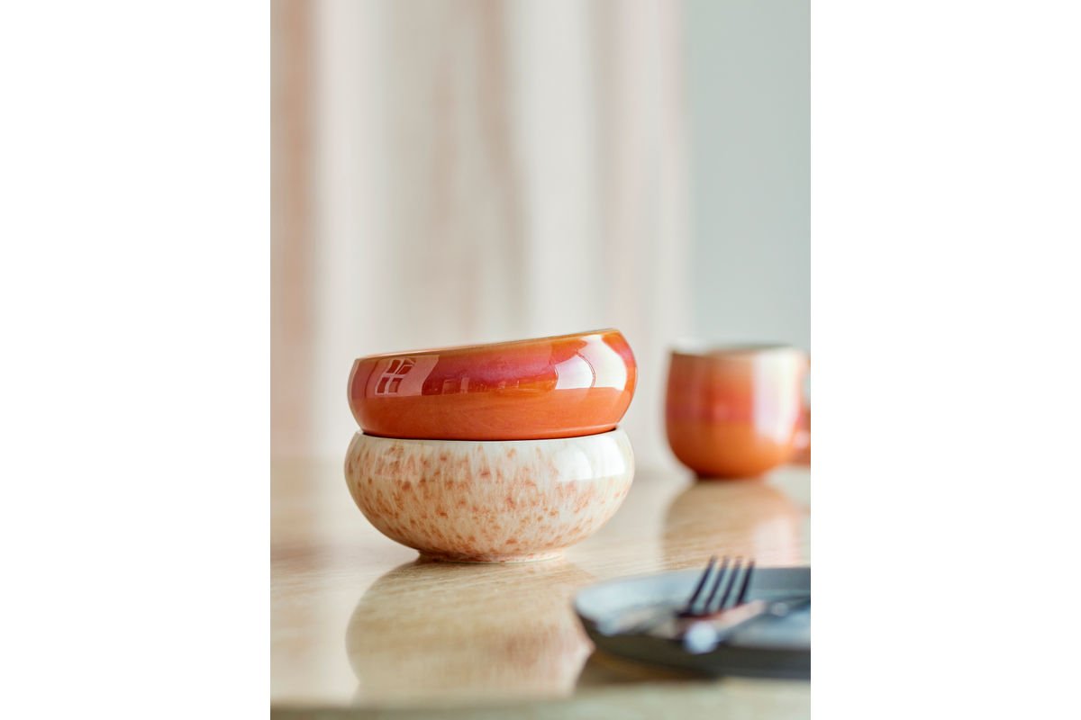 Schalen-Set Yuri – Reaktive Glasur in Rosé (4er-Set)