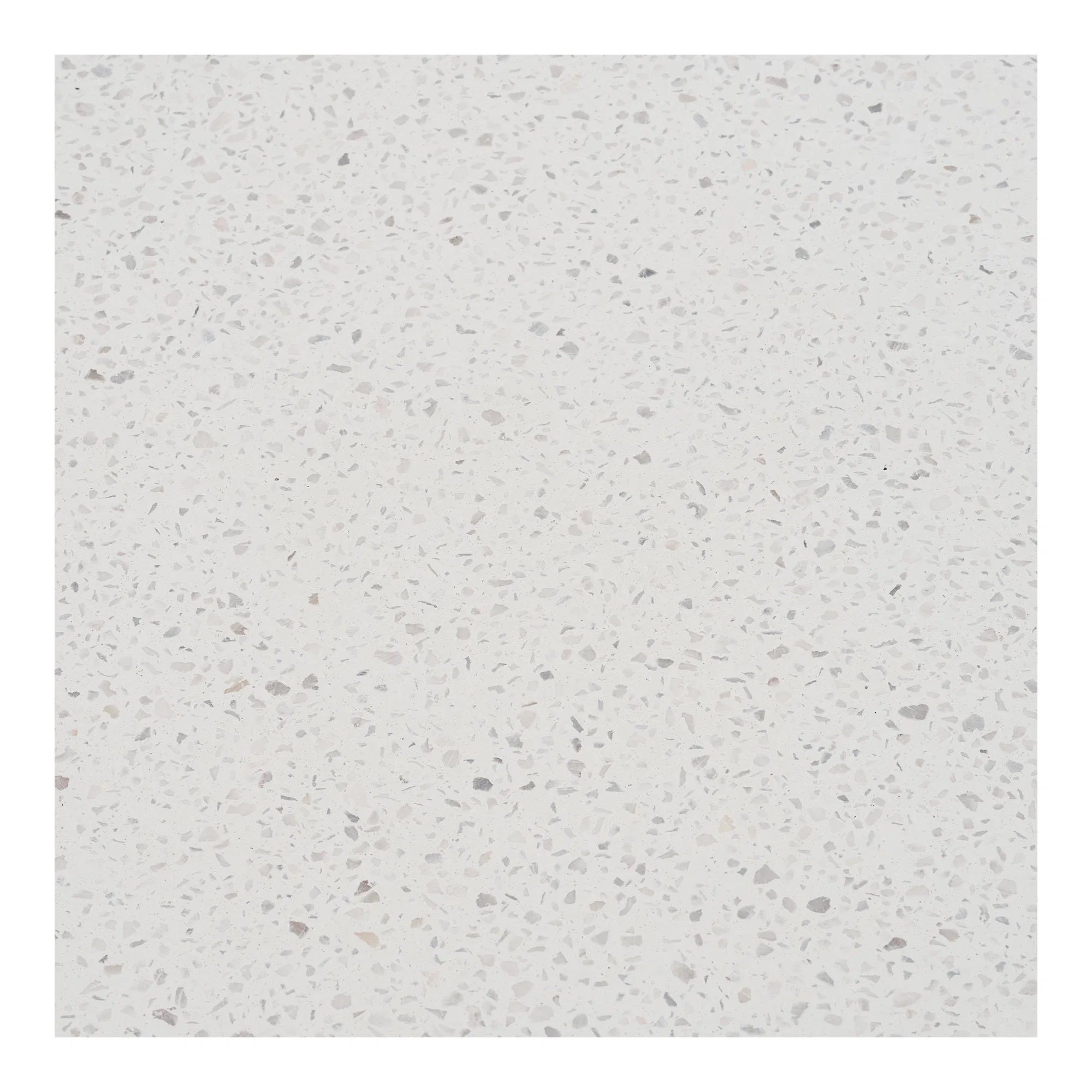 Garten Esstisch Lisa  – Akazie & Terrazzo in Natur/Weiß, ø120 cm