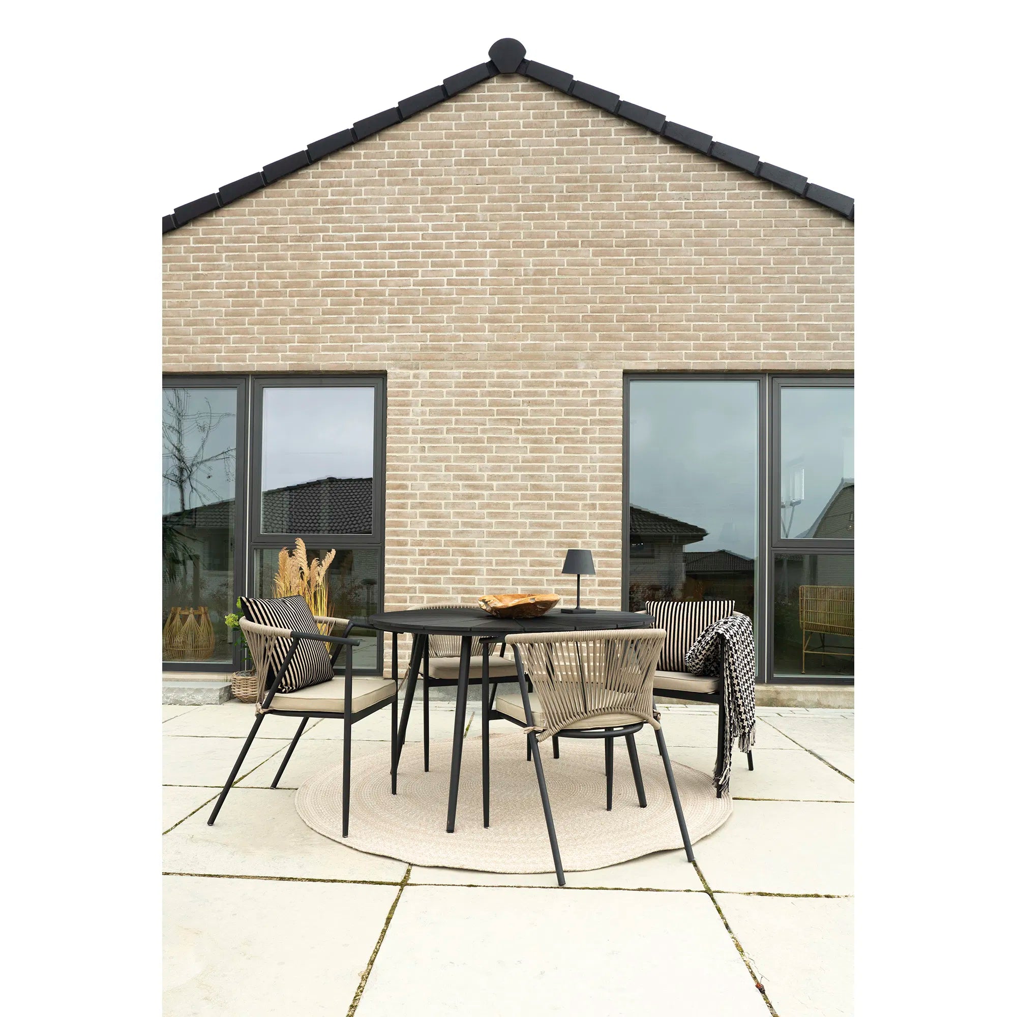 Garten Esstisch Linda - Ø120 cm aus Nonwood & Aluminium