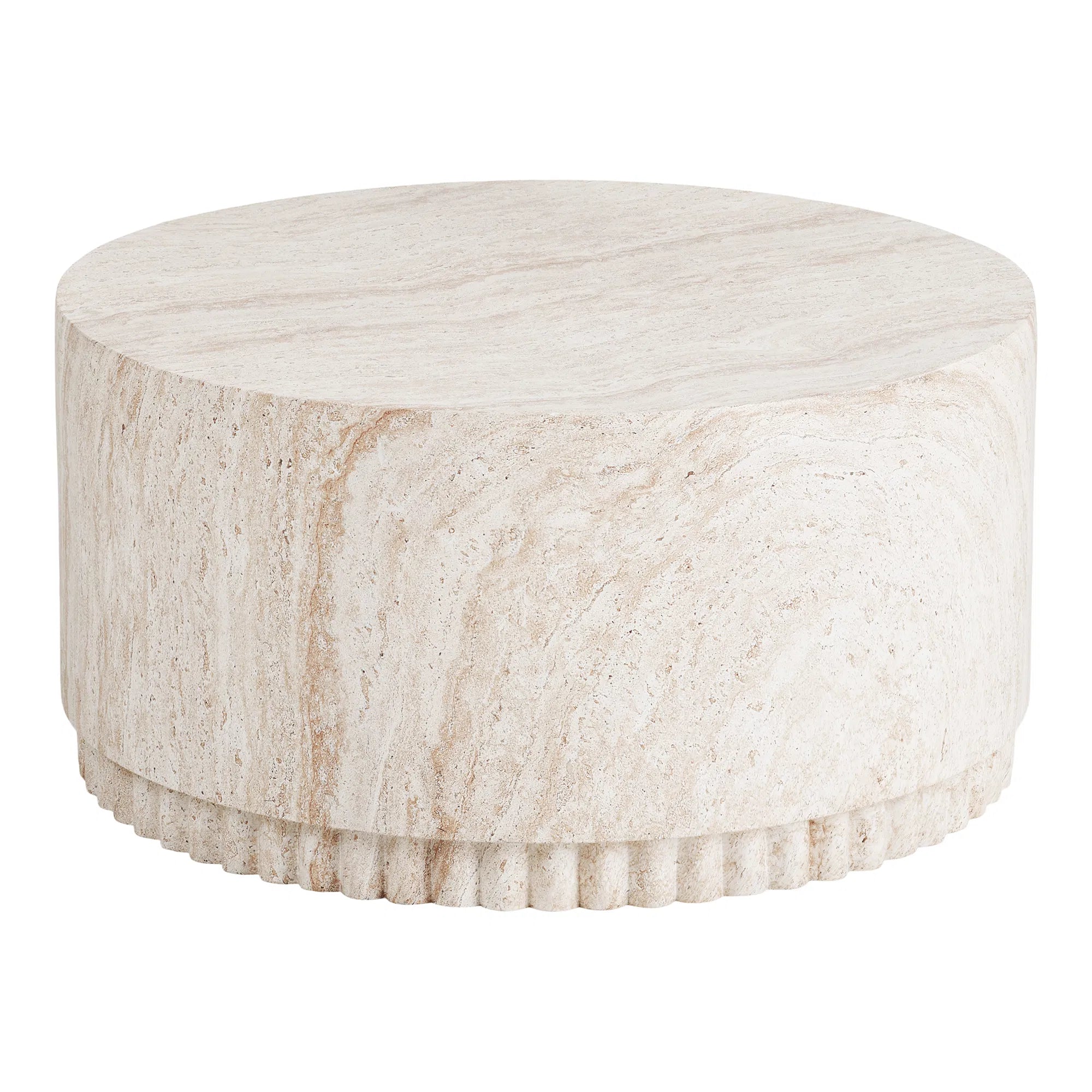 Záhradný príručný stolík Avenlya - masívny vzhľad kameňa