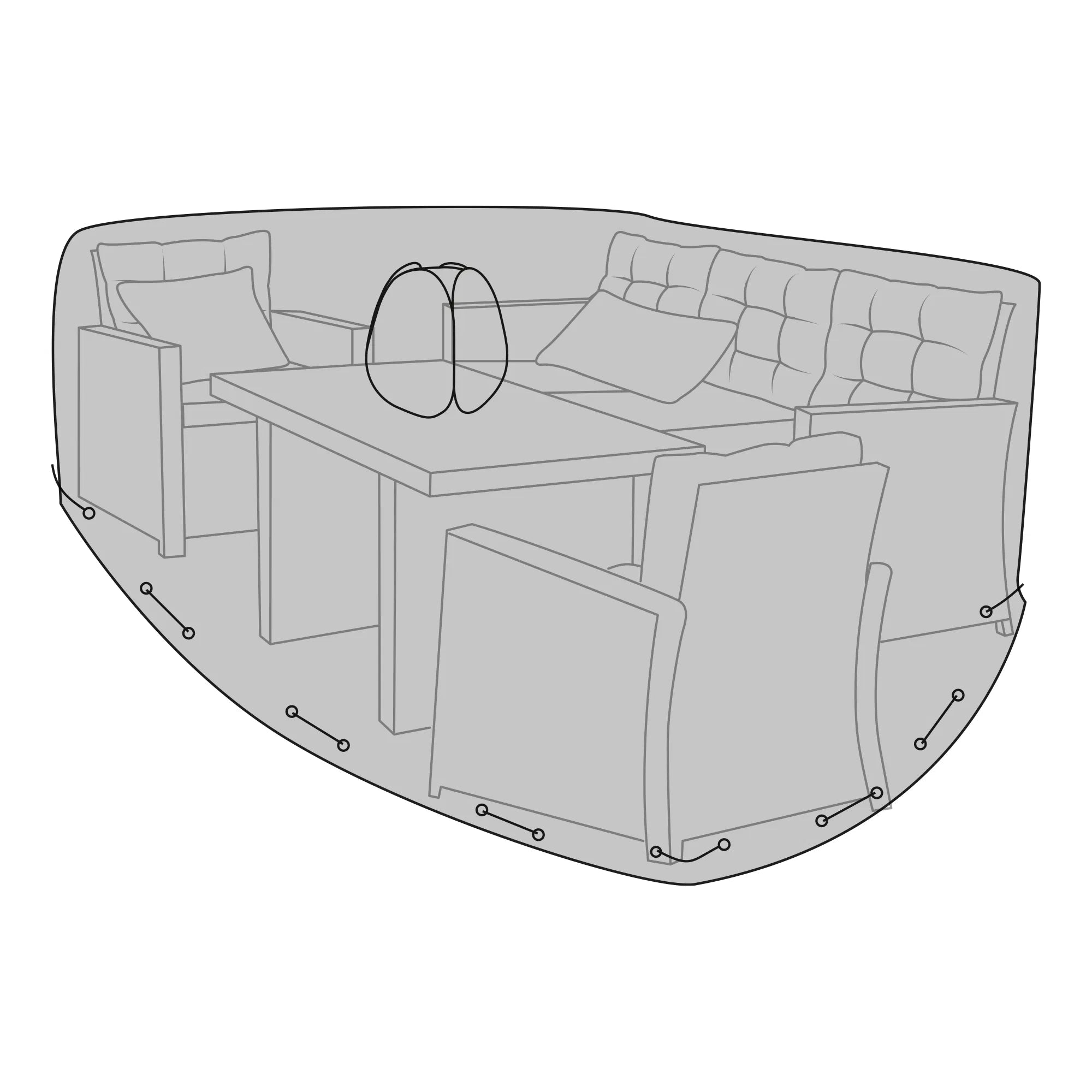 Veltano™ Schutzhülle – Rechteckiger Rundumschutz pre lounge a sofá súpravy (210 × 180 × 95 cm)