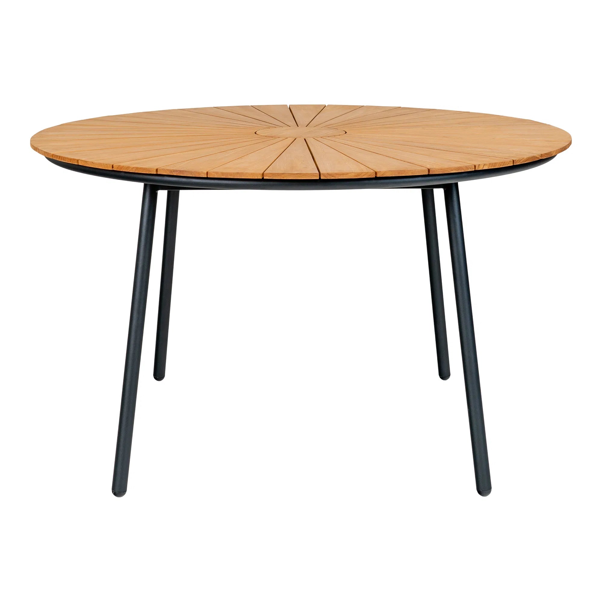 Garten Esstisch Modena – Teak & Metall, ø130 cm