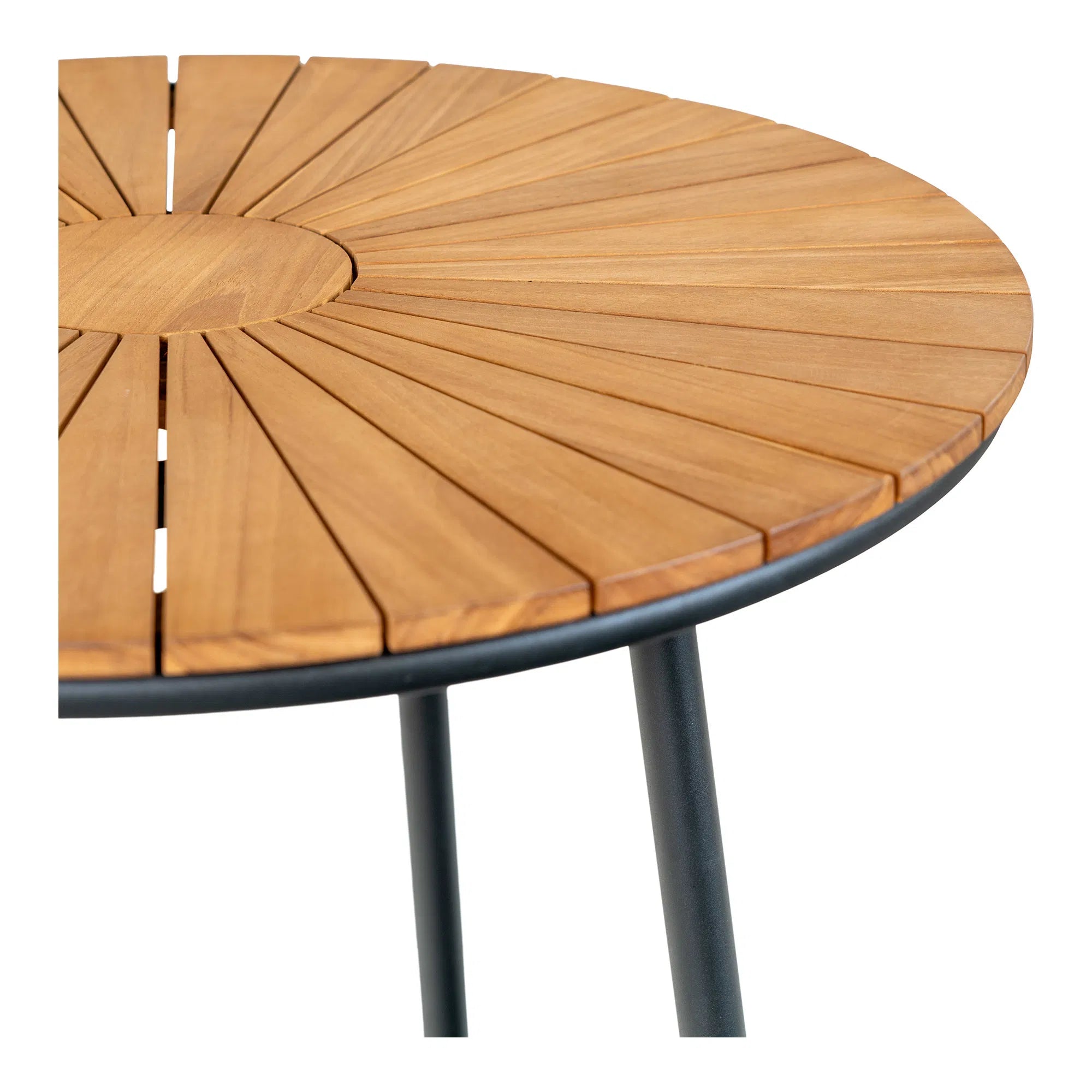 Garten Esstisch Modena – Teak & Metall, ø130 cm