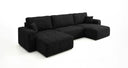Designer Sofa Noma U mit Schlaffunktion und Stauraum in Cord
