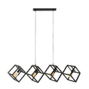 Pendelleuchte Orlis – 4 Leuchten angeordnet im Cube-Design in Anthrazit