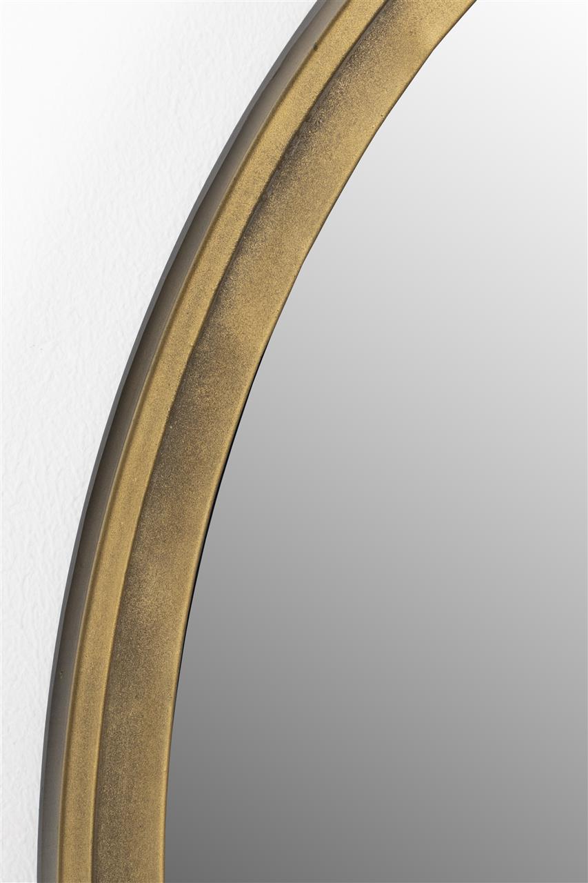 Spiegel Matz Rund – aus Eisen in Bronze
