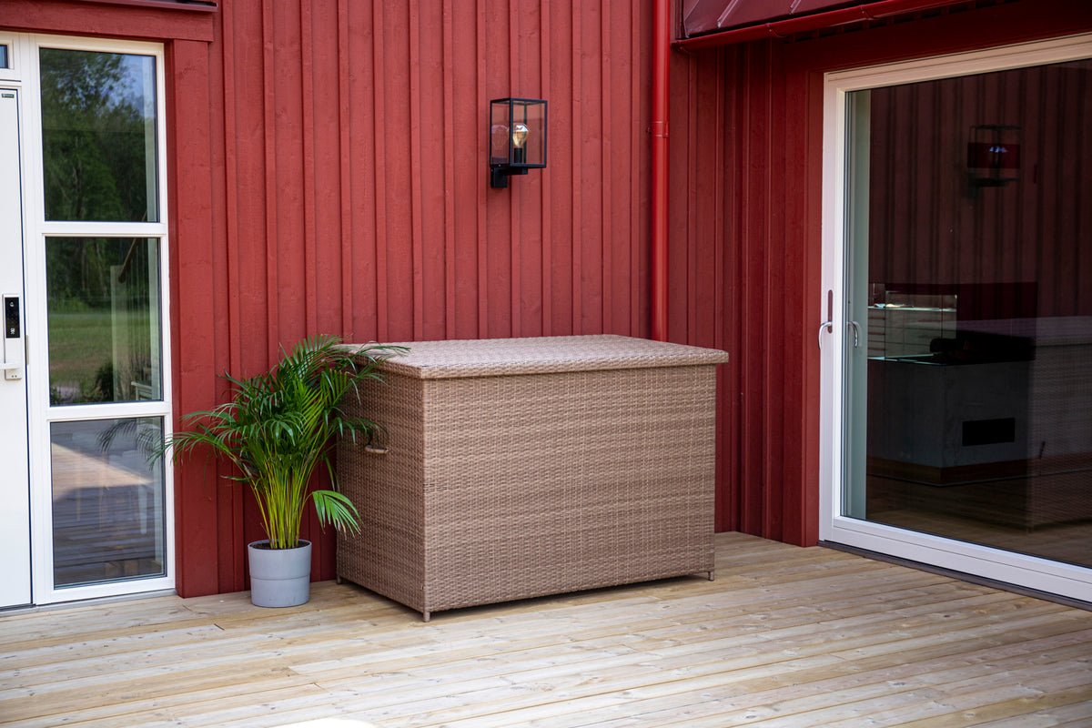 Záhradná box na vankúše Brisbane - K dispozícii v Sivá, Czarny a prírodnej farbe