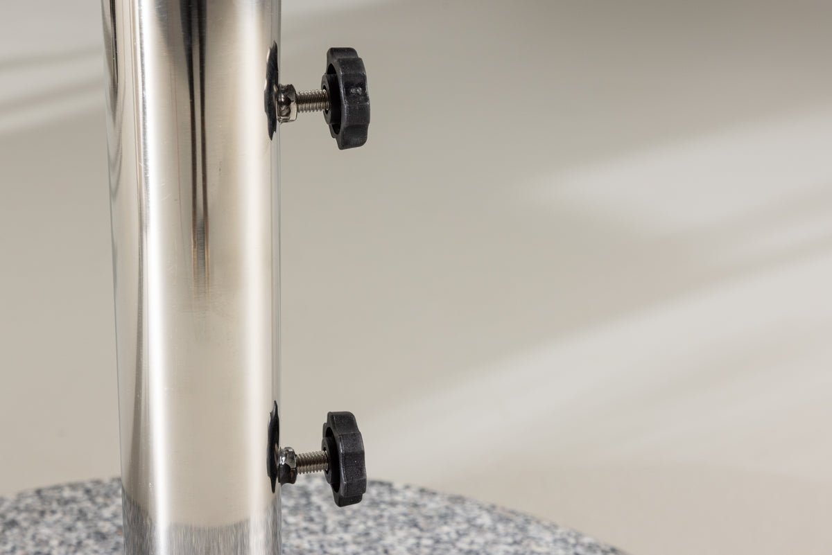 Stojan na slnečník Dom - 40 kg granitový stojan na slnečník s kolieskami v sivej farbe