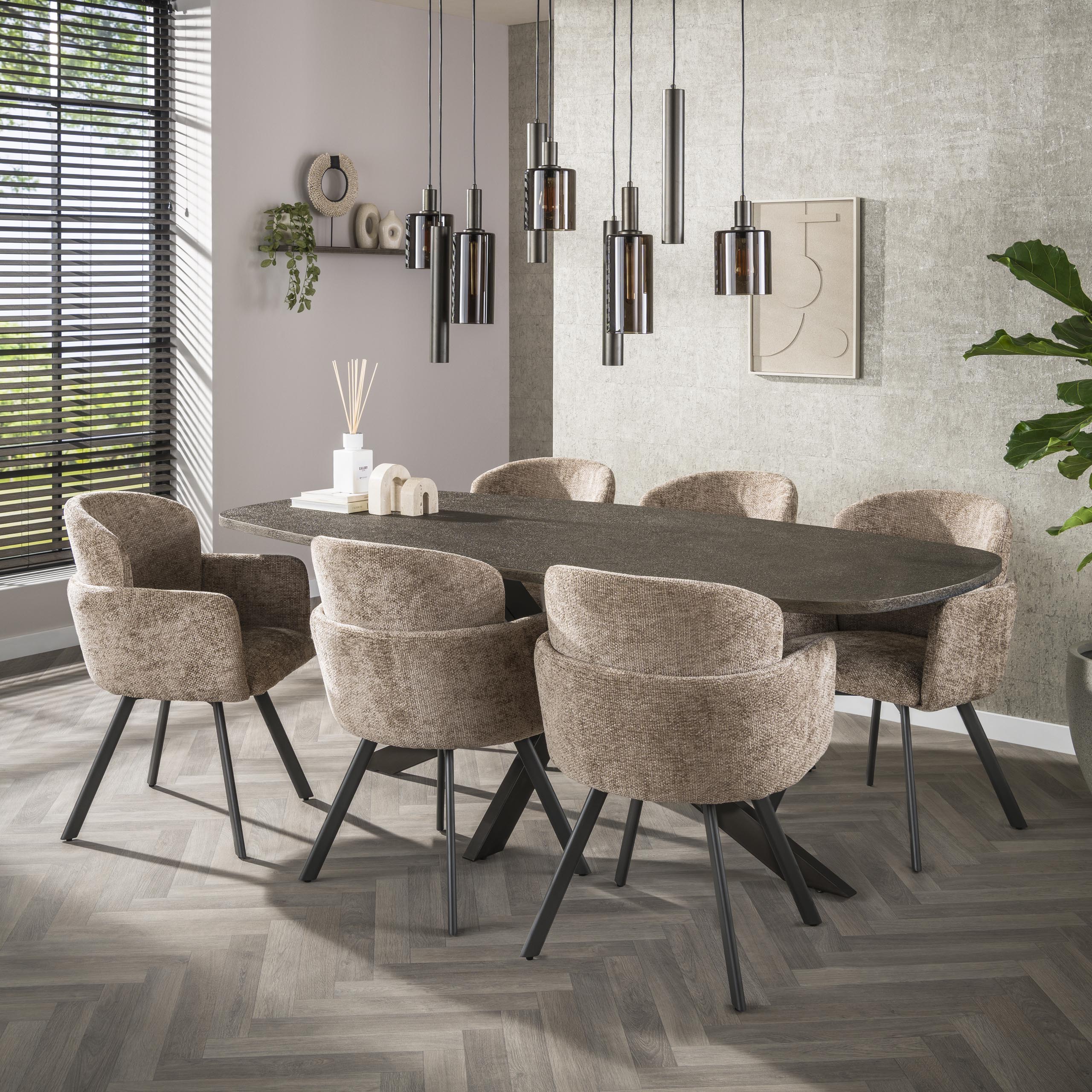 Závesné svietidlo Ayu – zhlukový dizajn v hnedej farbe (9-plamenné)