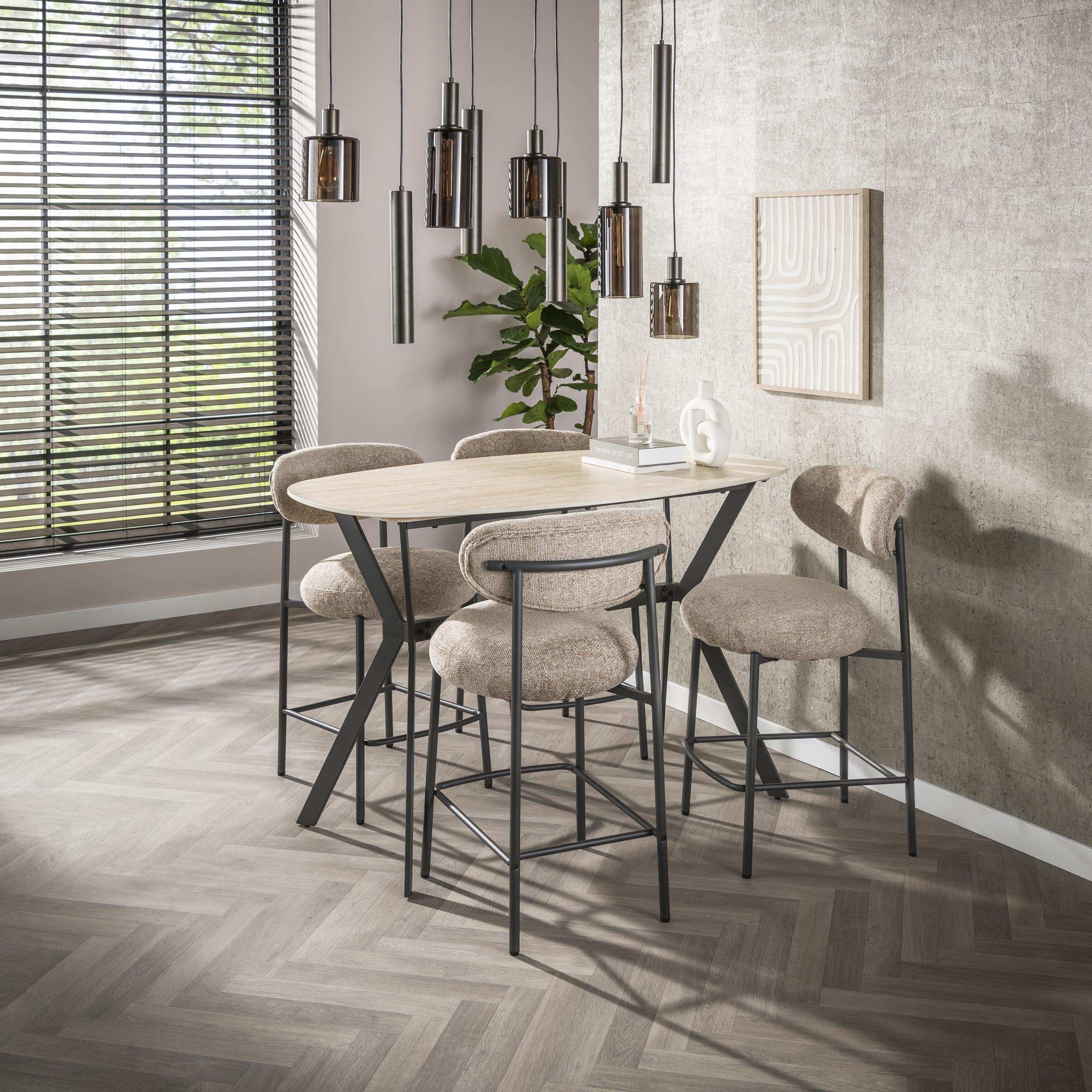 Závesné svietidlo Ayu – zhlukový dizajn v hnedej farbe (9-plamenné)