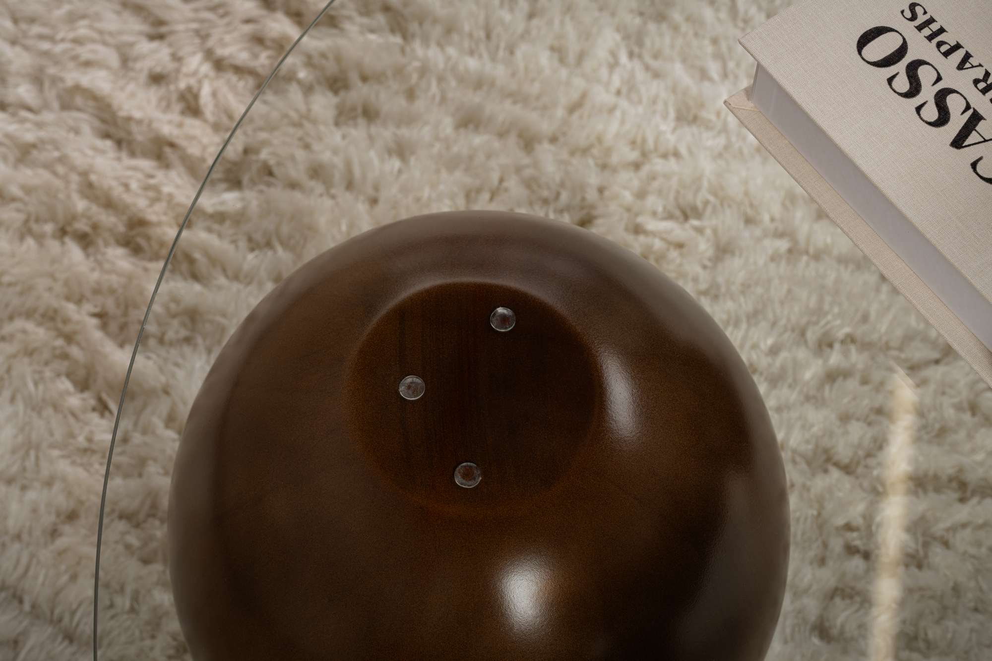 Couchtisch Morento - mit runder, gehärteter Tischglasplatte