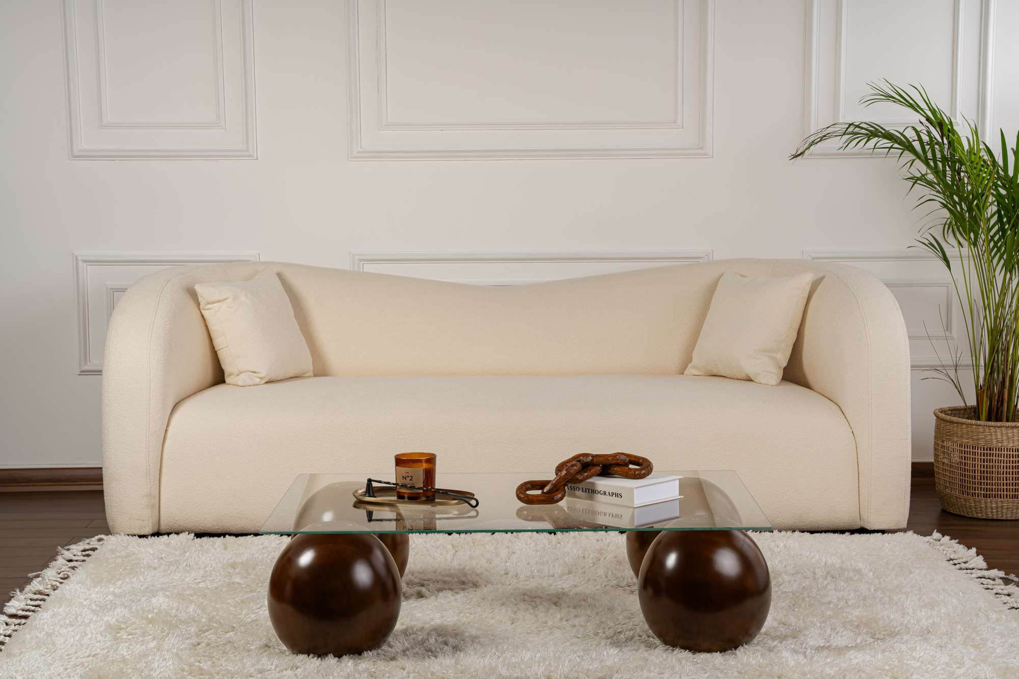 Konferenčný stolík Pavello - s obdĺžnikovou tvrdenou sklenenou doskou