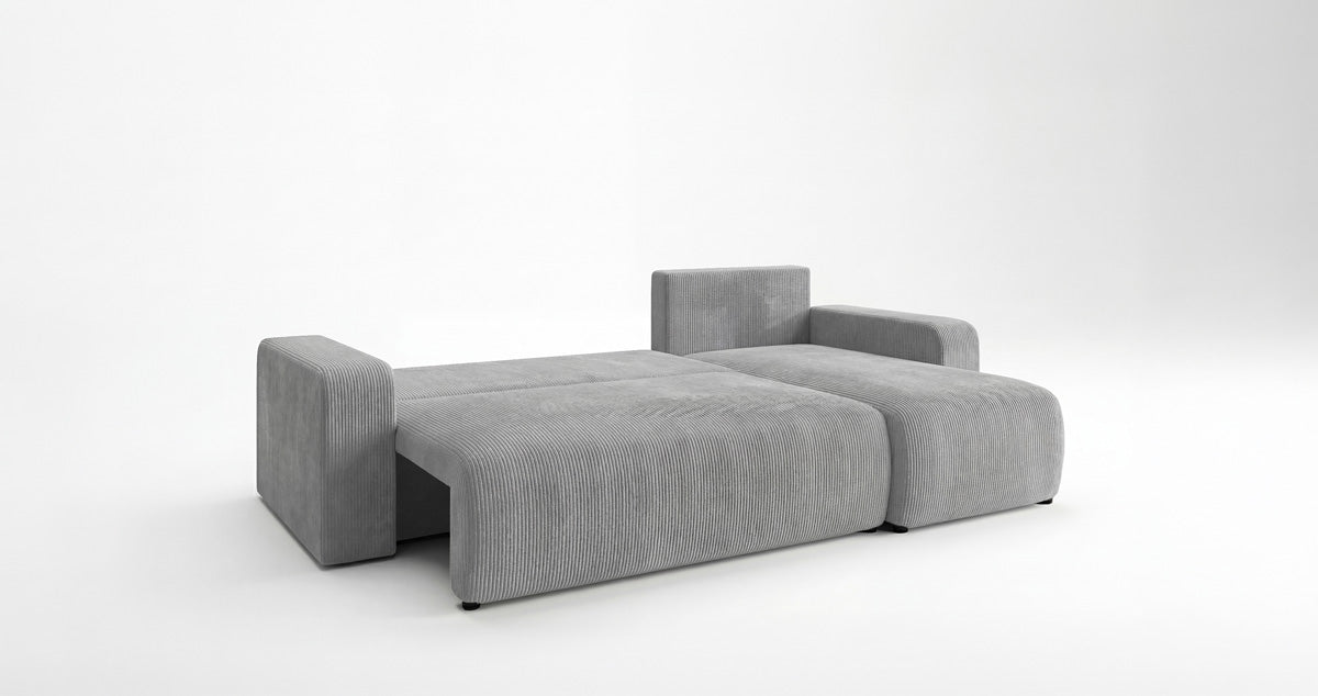 Designer Sofa Calva mit Schlaf- und Klappfunktion in Cord