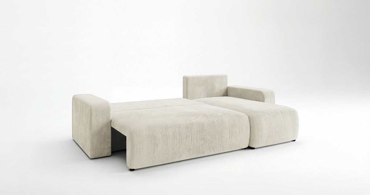 Designer Sofa Calva mit Schlaf- und Klappfunktion in Cord
