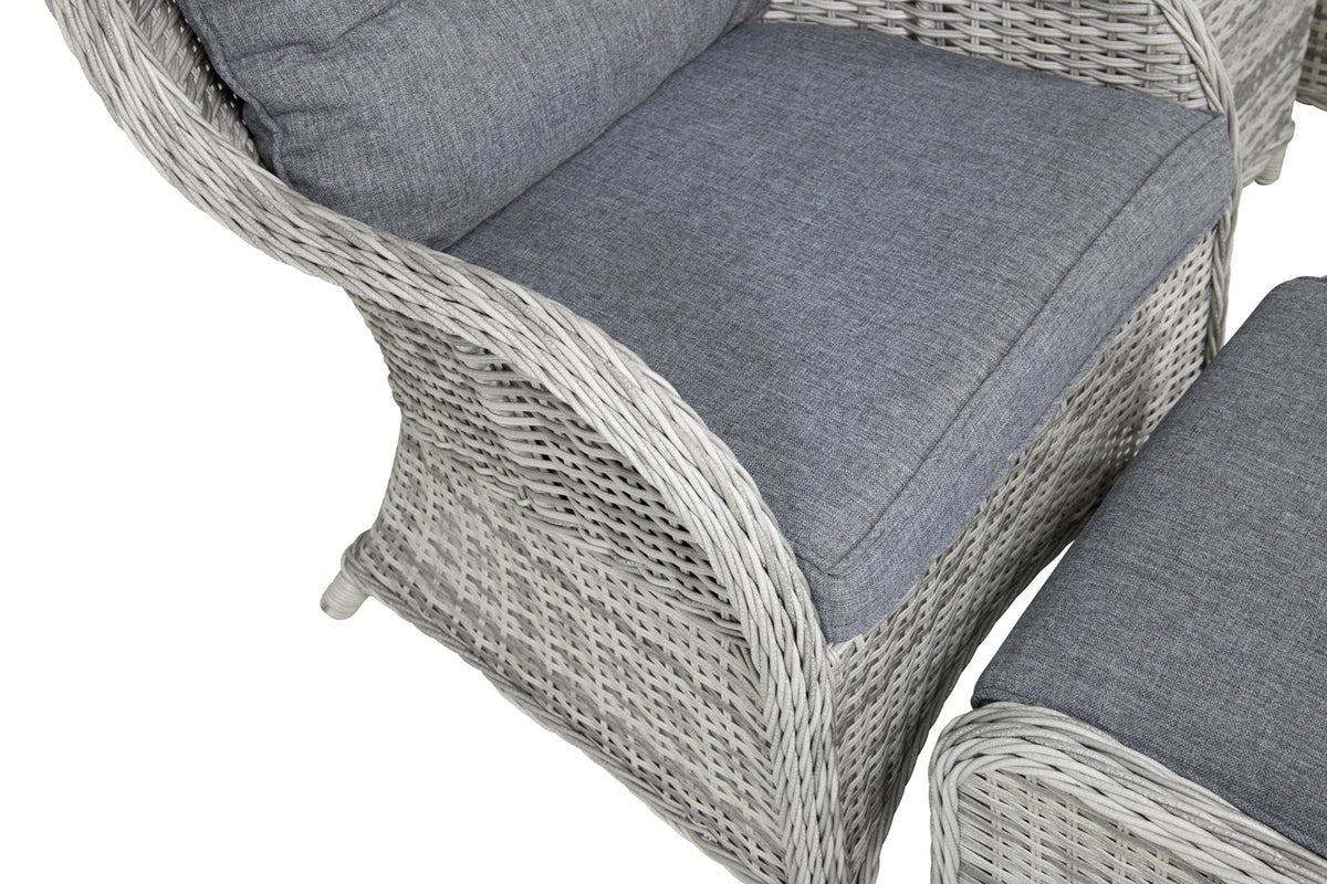 Záhradná lounge súprava Tarell – 3-dielna súprava s kreslami a stolom