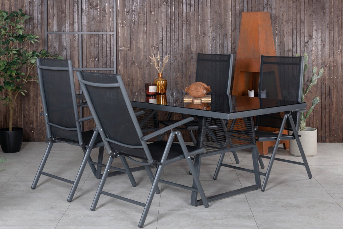 Sada 2 ks - Záhradná stolička Bologna z textilénu/hliníka