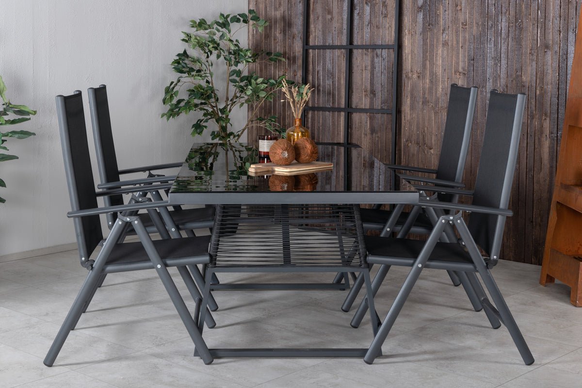 Sada 2 ks - Záhradná stolička Bologna z textilénu/hliníka