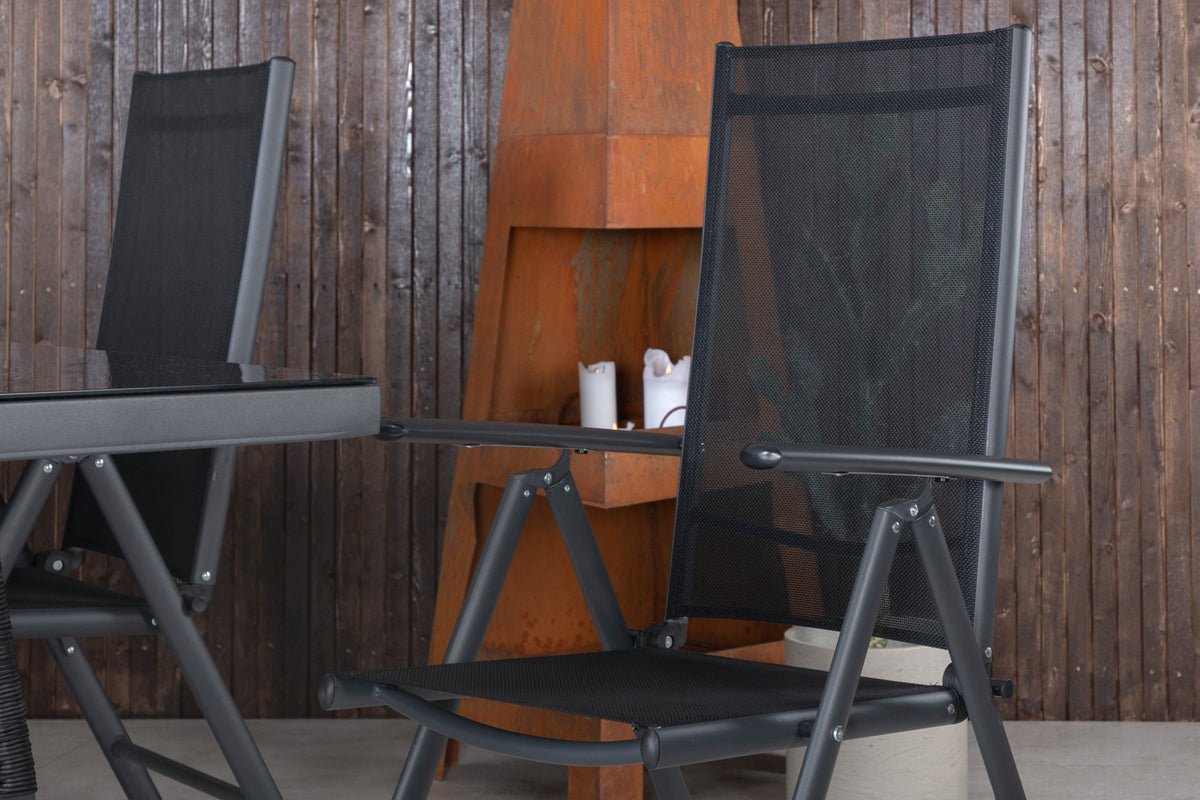 Sada 2 ks - Záhradná stolička Bologna z textilénu/hliníka