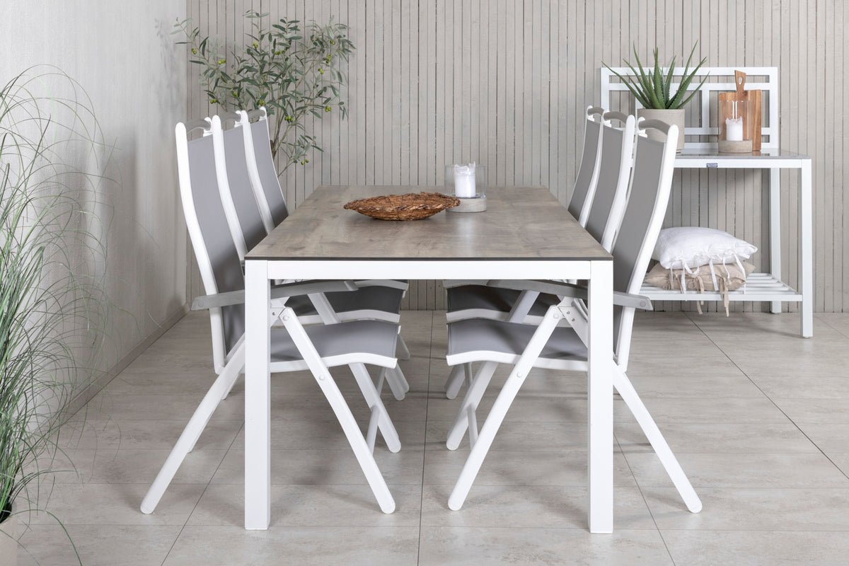 Sada 2 ks - Záhradná stolička Alberto z textilénu/hliníka