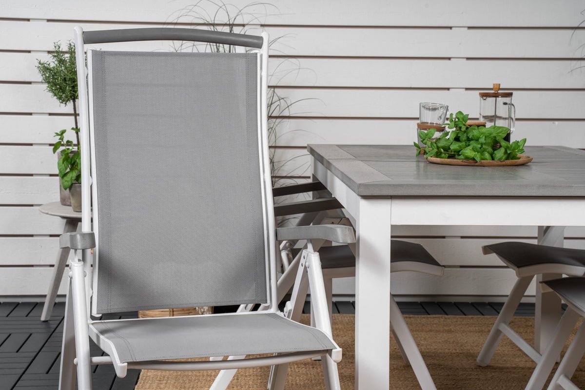 Sada 2 ks - Záhradná stolička Alberto z textilénu/hliníka