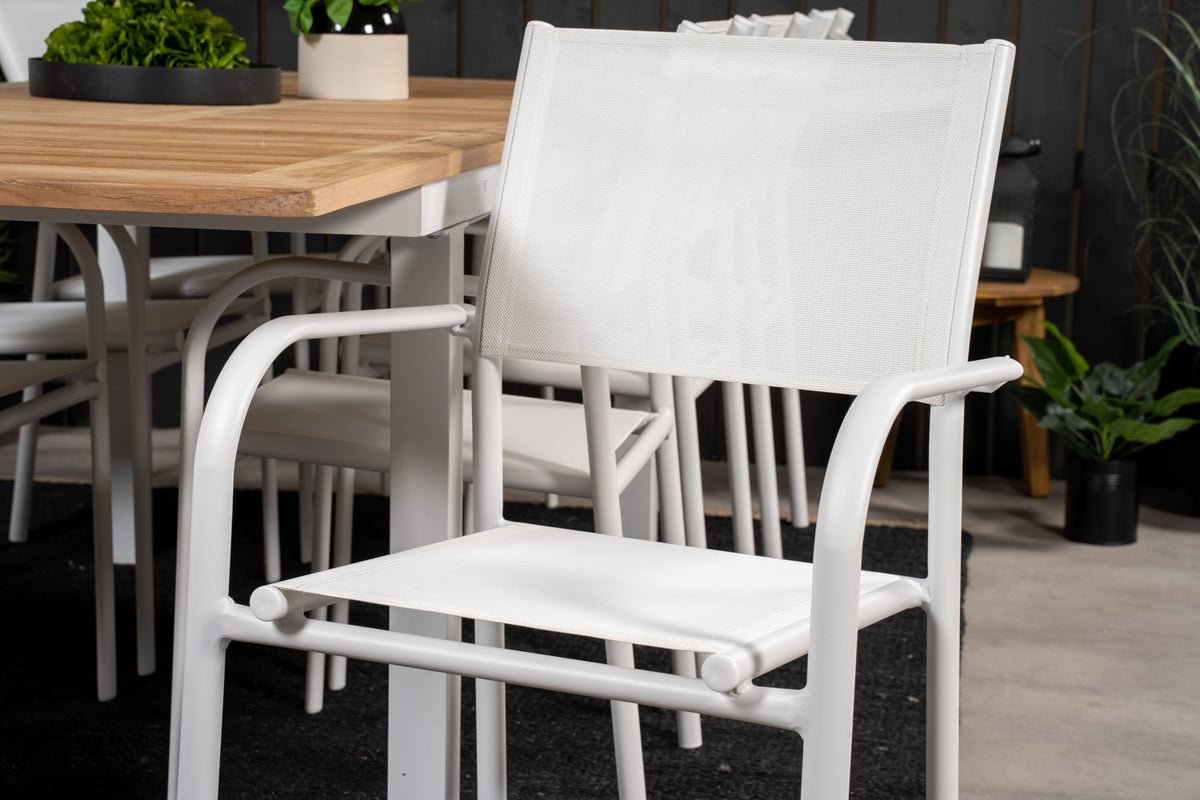 Sada 2 ks - Záhradná stolička Marena z textilénu/hliníka