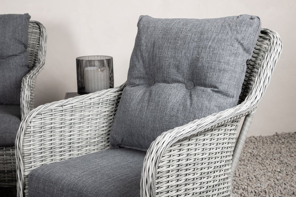 Záhradná sedacia súprava Ravion – 4-dielna so stolíkom v sivej