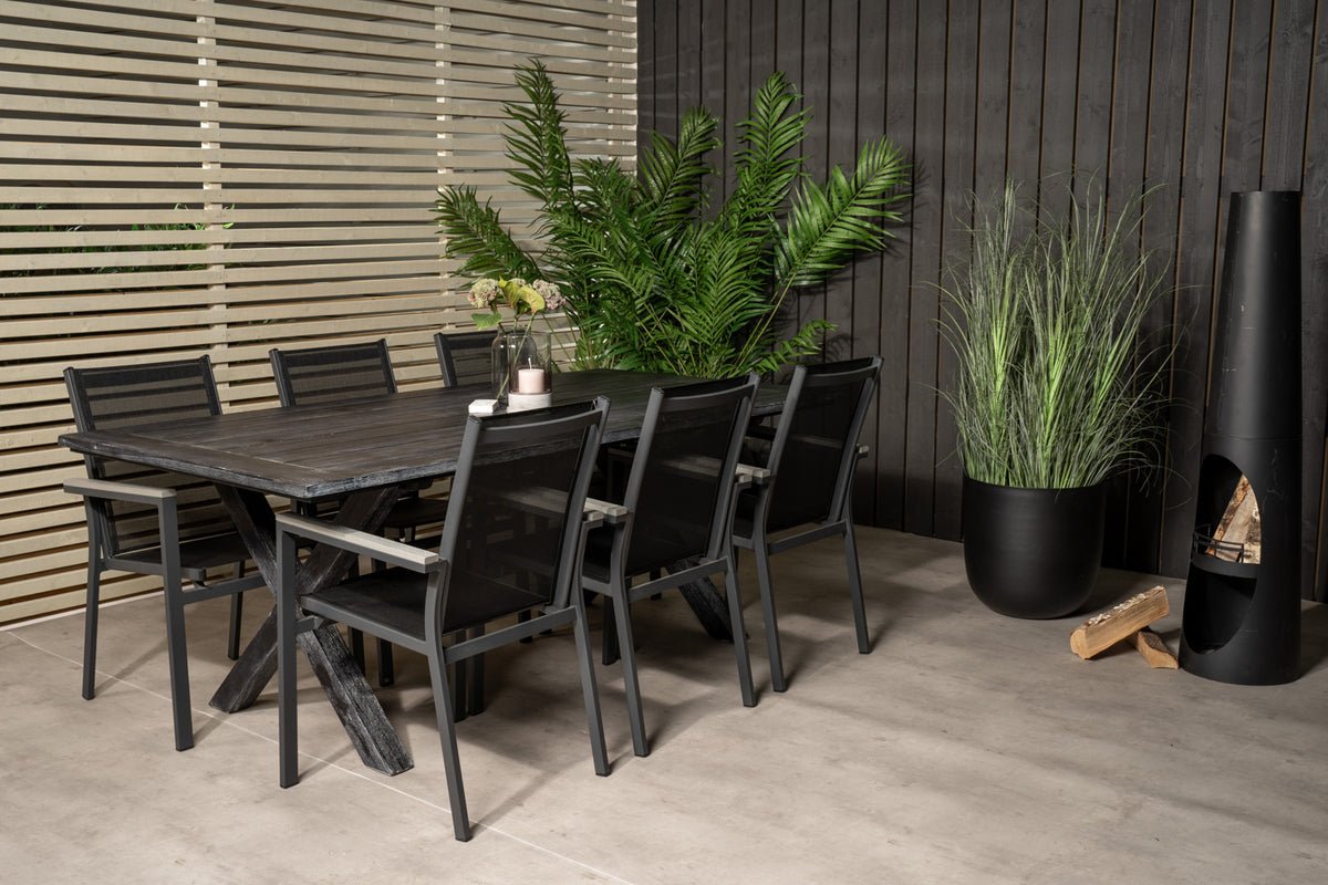 Sada 2 ks - Záhradná stolička Andreas z textilénu/hliníka