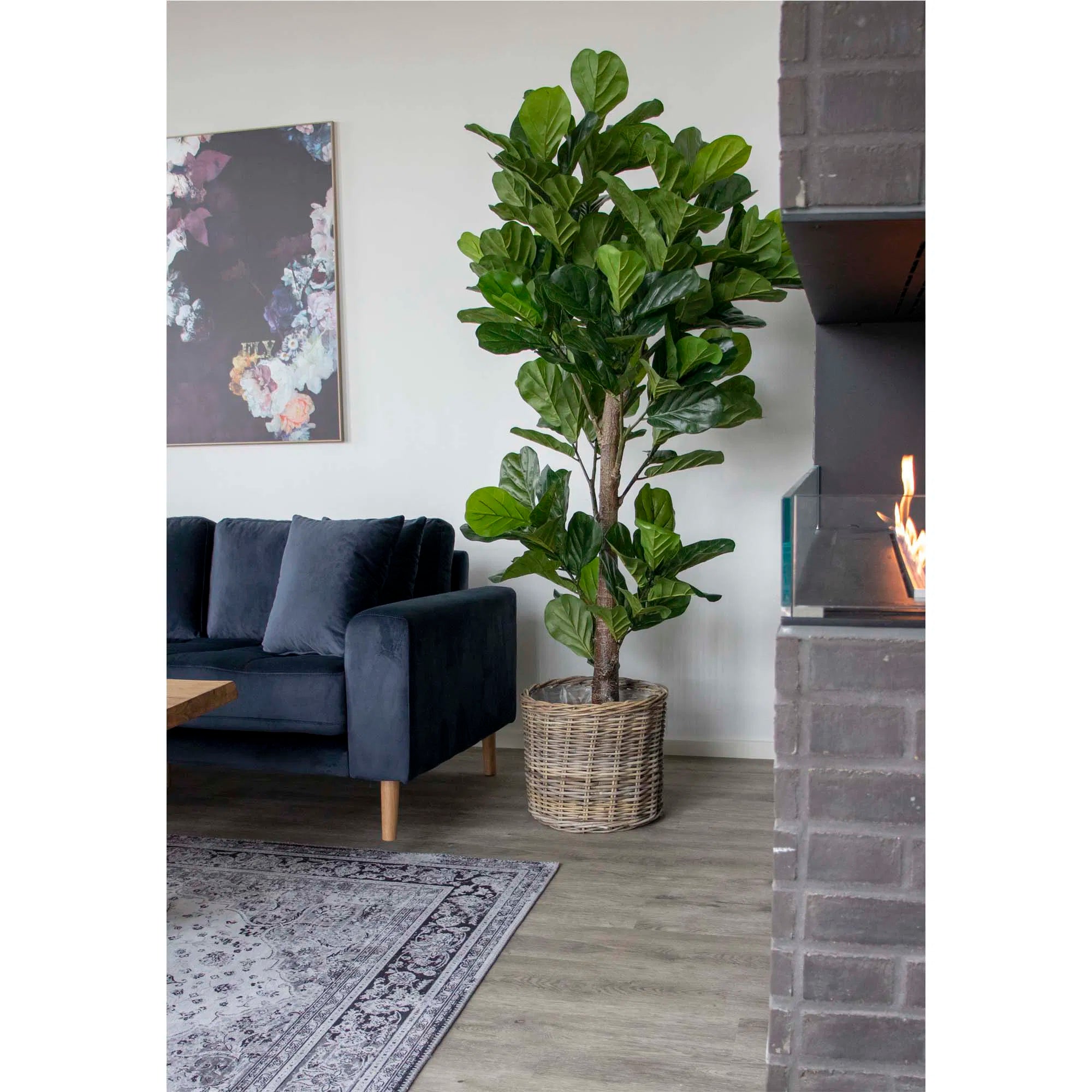 Umelá rastlina Fiddle Leaf Tree – 190 cm XL veľkosť s prírodným džungľovým vzhľadom
