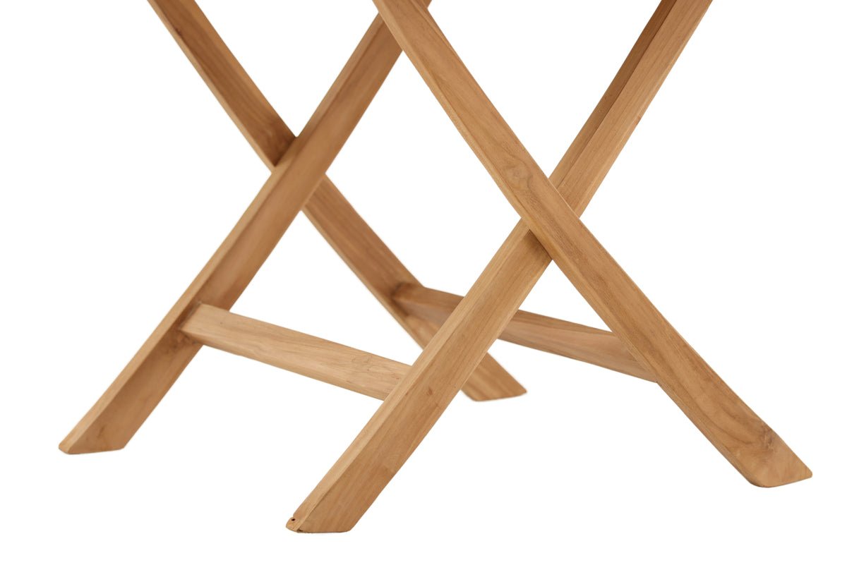 Záhradný stôl Oraya - okrúhly jedálenský stôl z teakového dreva