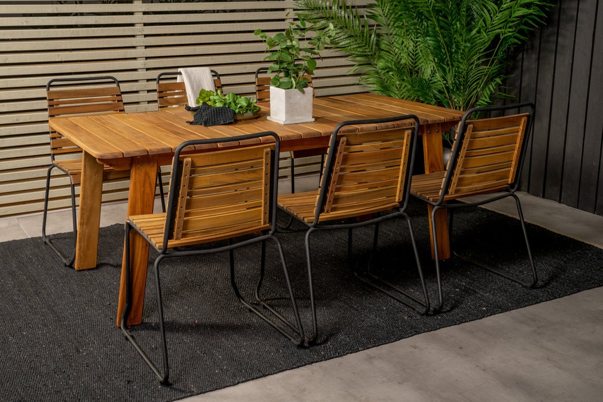 Sada 2 ks - Záhradná stolička Bali z akácie/kovu