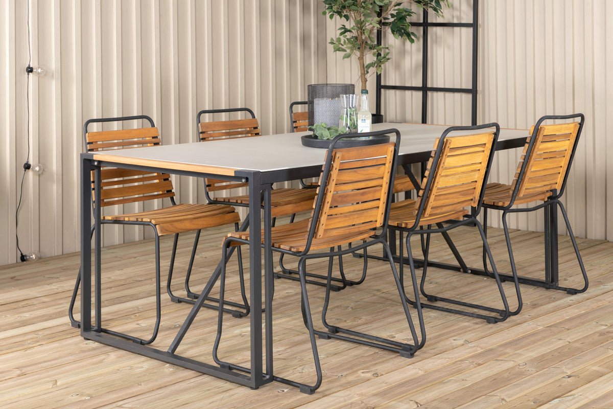 Sada 2 ks - Záhradná stolička Bali z akácie/kovu