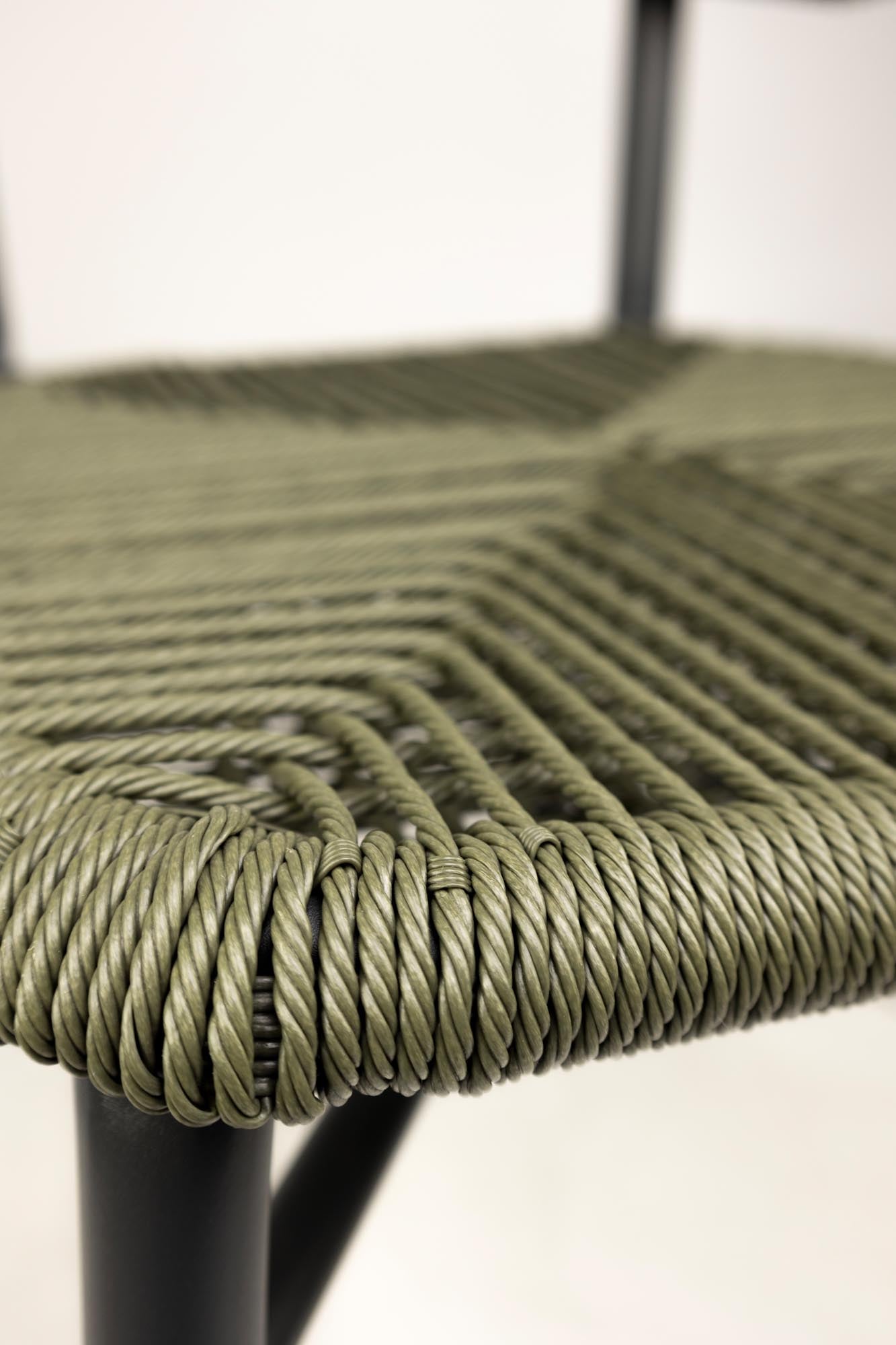 Sada 4 kusov - záhradná stolička Noura Rope Design