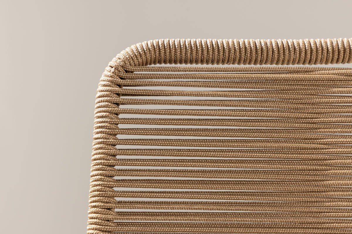 Záhradná stolička Lorano - s hnedým polyesterovým lanom