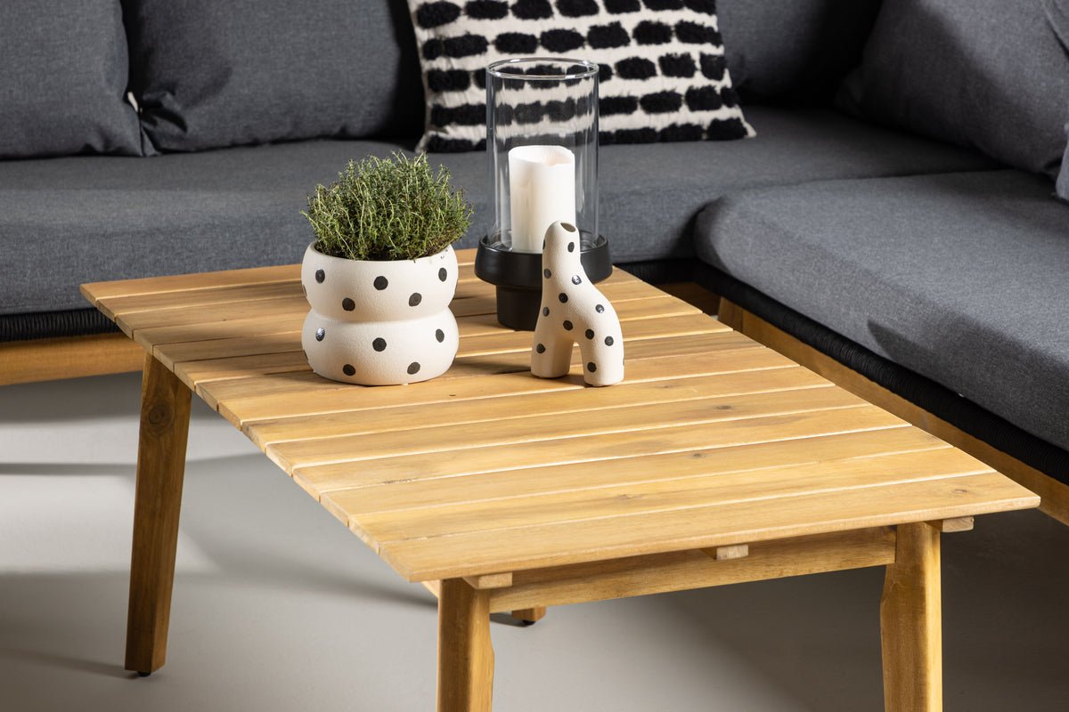 Záhradná sedacia súprava Renavo – 2-dielna súprava z akácie a polyesteru