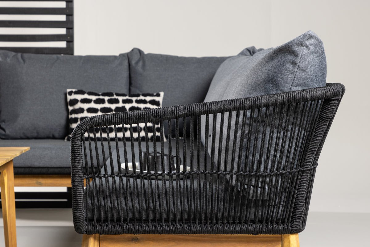 Záhradná sedacia súprava Renavo – 2-dielna súprava z akácie a polyesteru