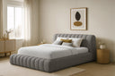 Designer Polsterbett Selene Bouclé mit Stauraum