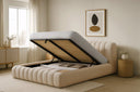 Designer Polsterbett Selene Bouclé mit Stauraum