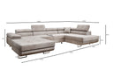 Designer Sofa Lago mit Schlaf - und Klappfunktion in Cord
