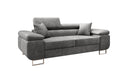 Designer 2er Sofa Siera mit Schlaffunktion in Samt