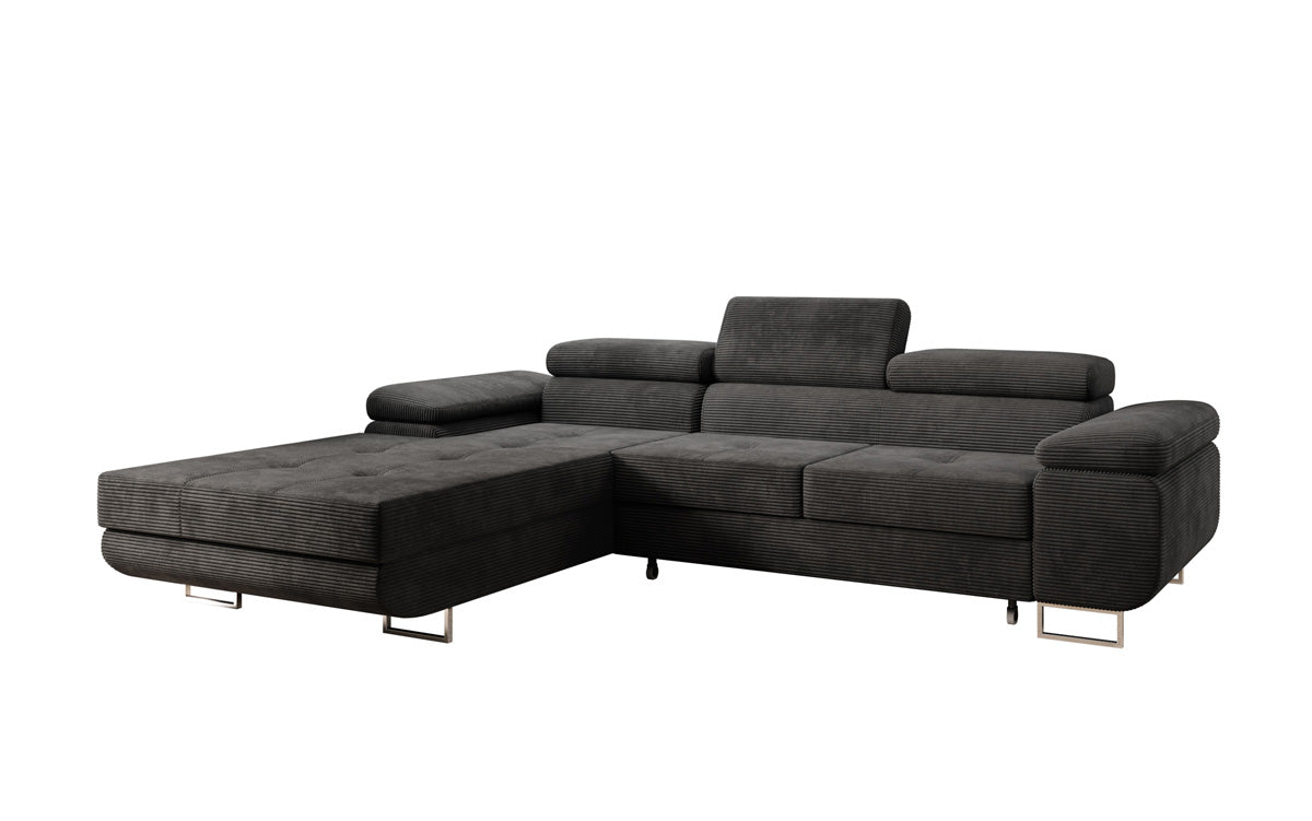 Designer Sofa Calvera mit Schlaf- und Klappfunktion in Cord