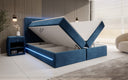 Boxspringbett Voyage s LED osvetlením a úložným priestorom, potiahnuté zamatom