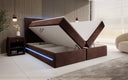Boxspringbett Voyage s LED osvetlením a úložným priestorom, potiahnuté zamatom