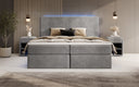 Boxspringbett Voyage s LED osvetlením a úložným priestorom, potiahnuté zamatom