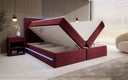 Boxspringbett Voyage s LED osvetlením a úložným priestorom, potiahnuté zamatom