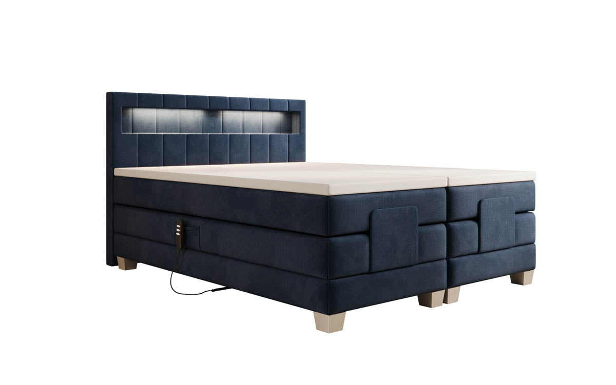 Boxspringbett Ardena Samt elektrisch verstellbar s LED