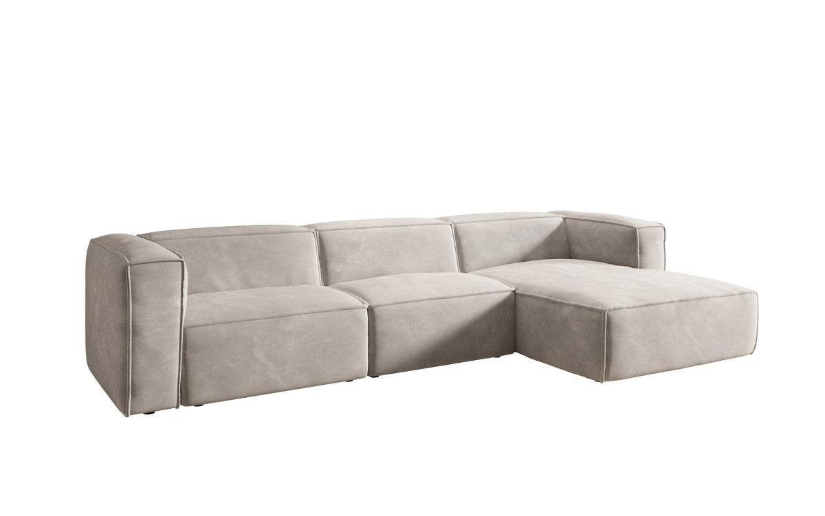 Dizajnová pohovka Comfy L v zamatovom prevedení