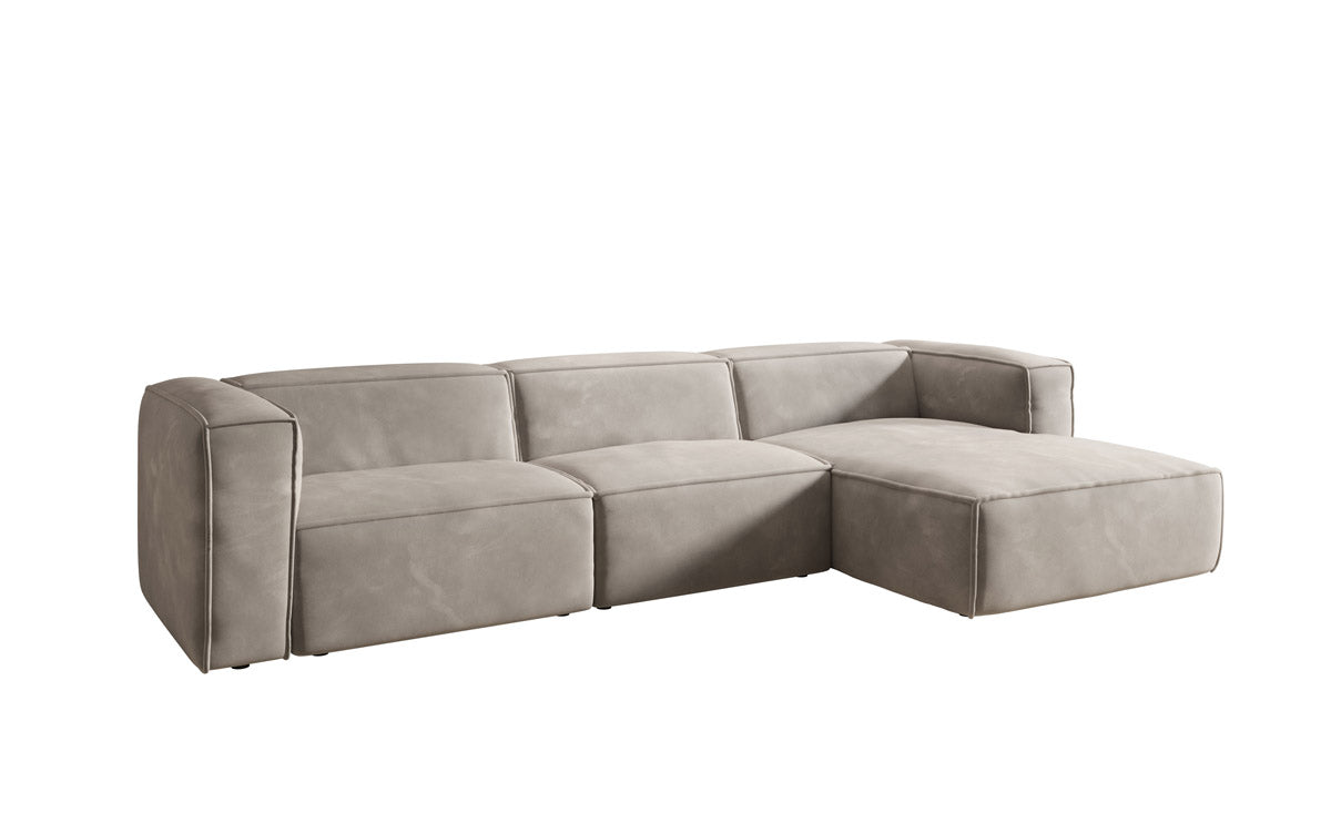 Dizajnová pohovka Comfy L v zamatovom prevedení