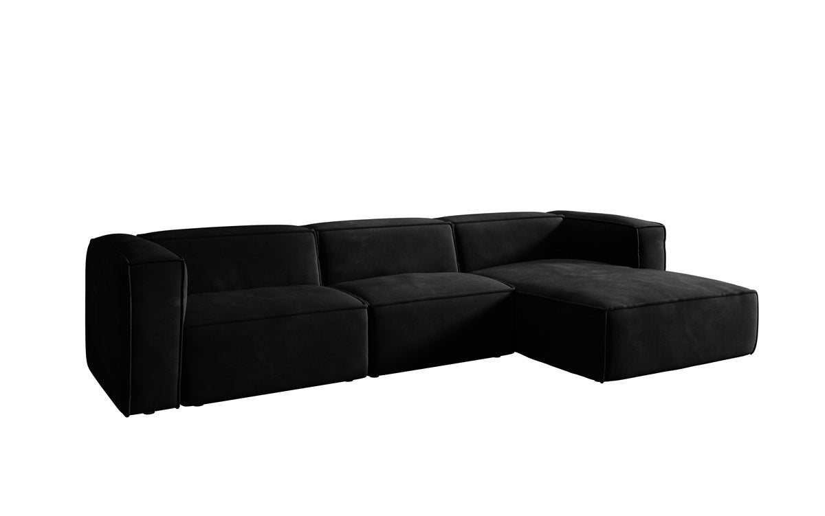 Dizajnová pohovka Comfy L v zamatovom prevedení